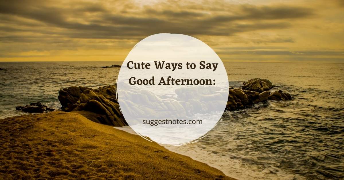 Cute Ways to Say Good Afternoon: